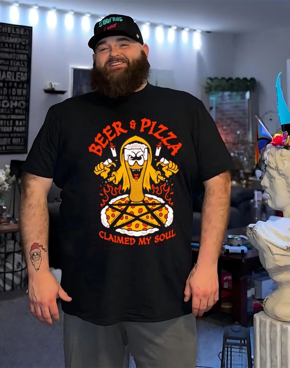 Beer and pizza claimed my soul shirt