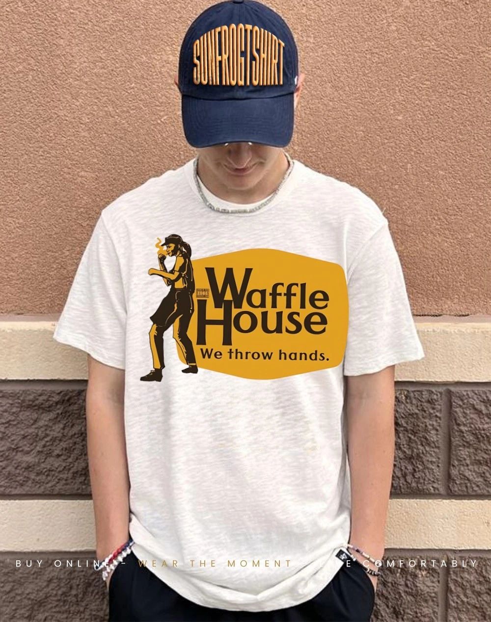 Waffle house we throw hands Cracker Barrel shirt