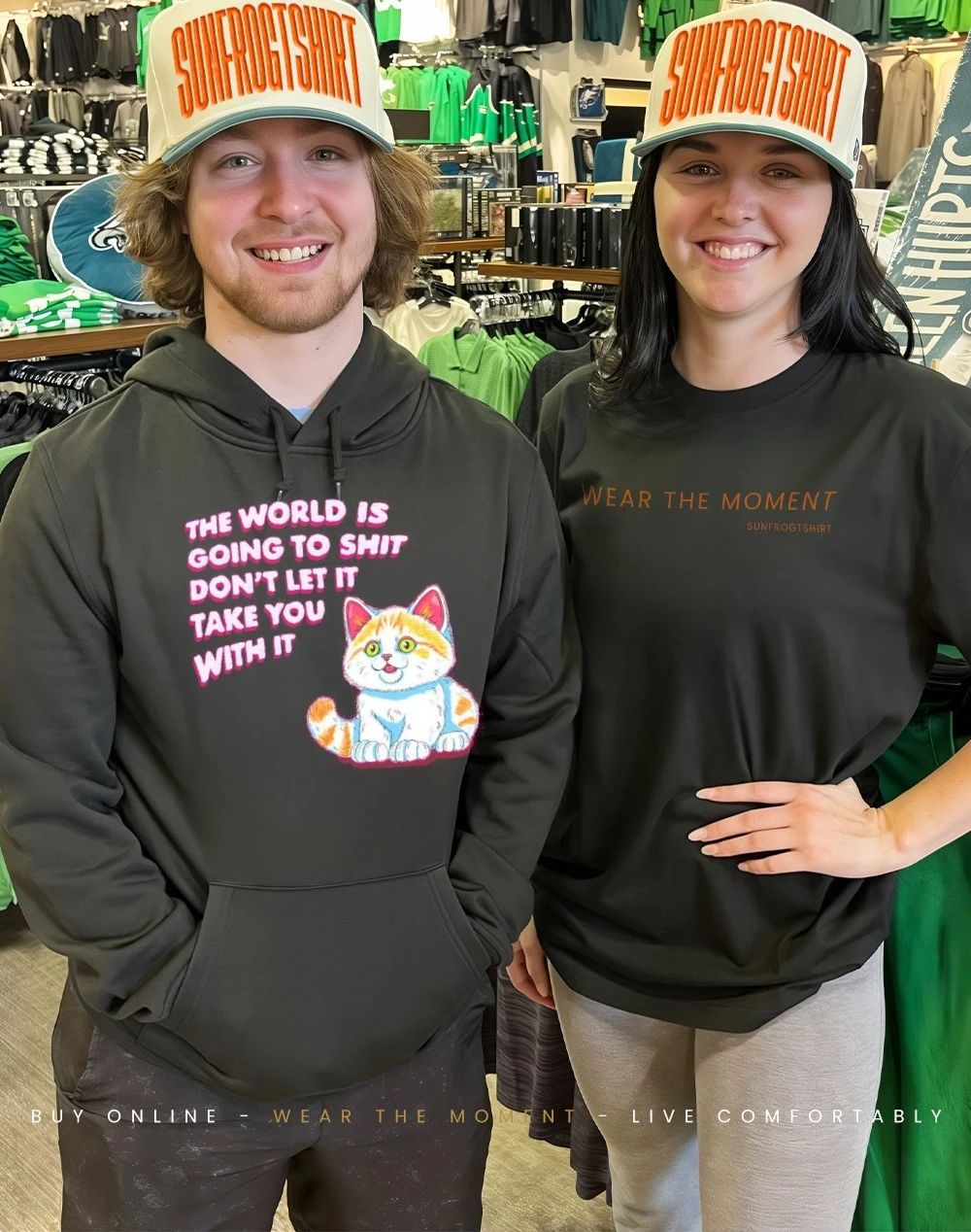 Cat the world is going to shit don’t let it take you with it shirt