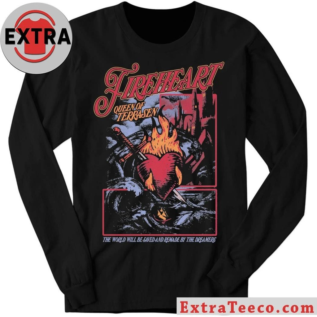 Lost Bros’ Firehearts Tee t-shirt features a print inspired by the Throne of Glass
