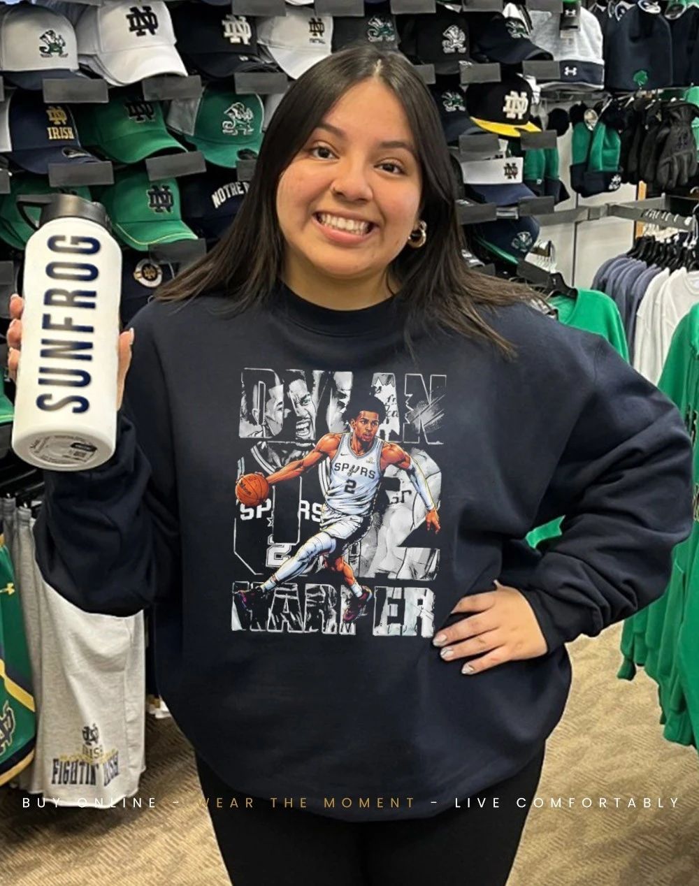 Spurs Dylan Harper graphic front and back shirt