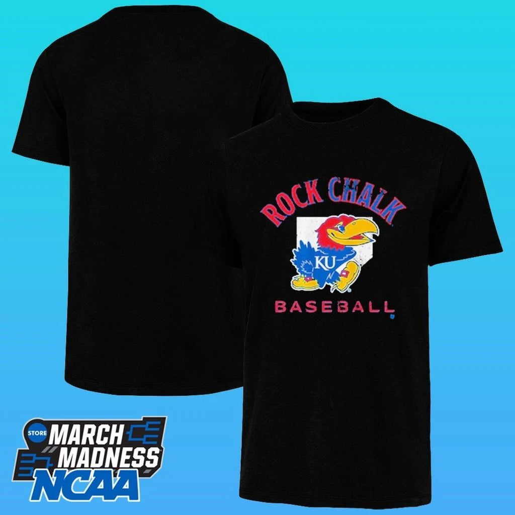 Kansas Baseball Rock Chalk Home Plate Shirt