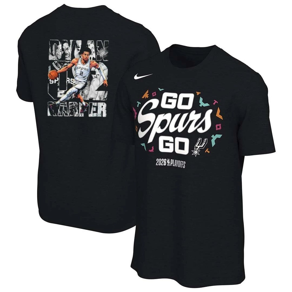 Spurs Dylan Harper graphic front and back shirt