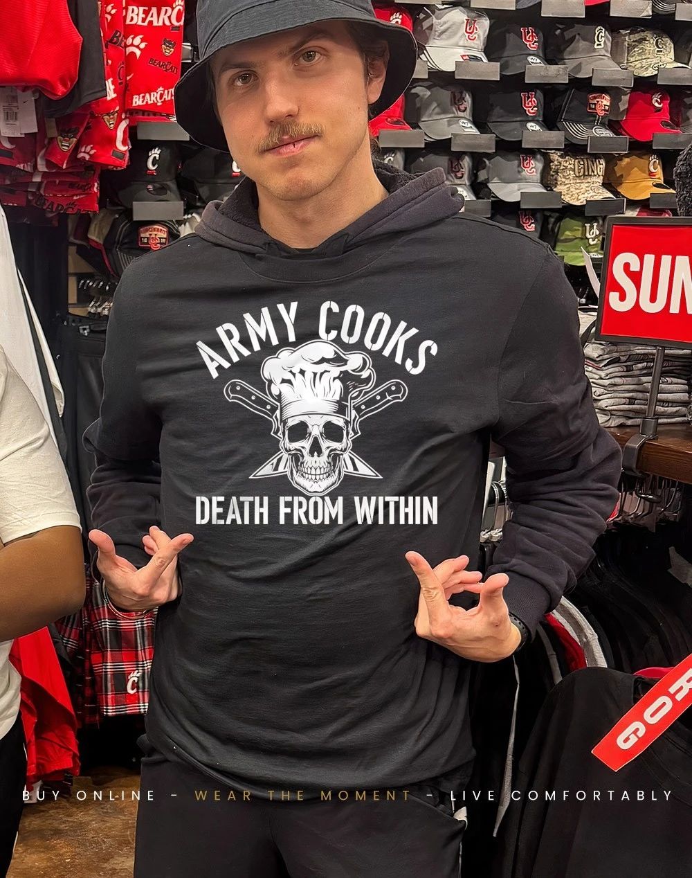 Army cooks death from within shirt