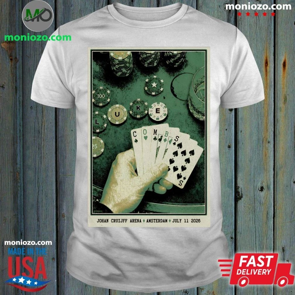 Luke Combs In Amsterdam NL On June 11 2026 Tour Poster Shirt