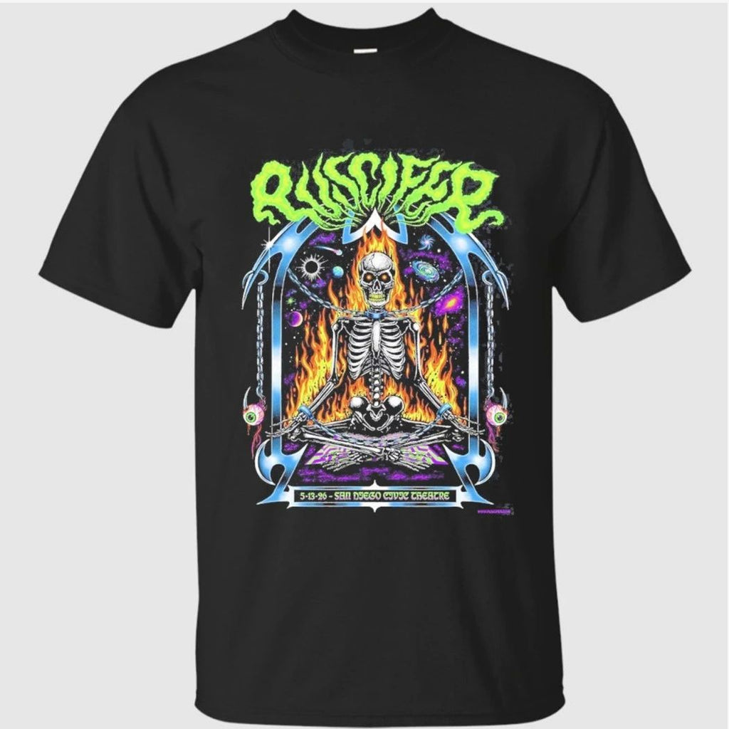 Puscifer San Diego 2026 Gig Poster At San Diego Civic Theatre On May 13 2026 Flaming Skull Art T-Shirt