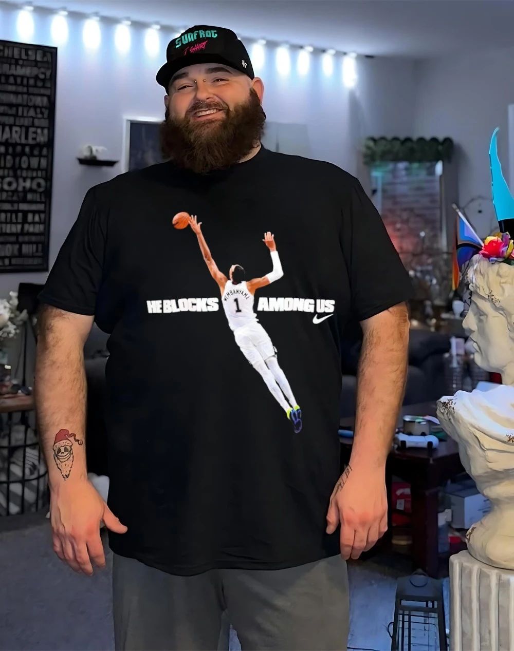 Victor Wembanyama he blocks among us 2026 NBA DPOY shirt