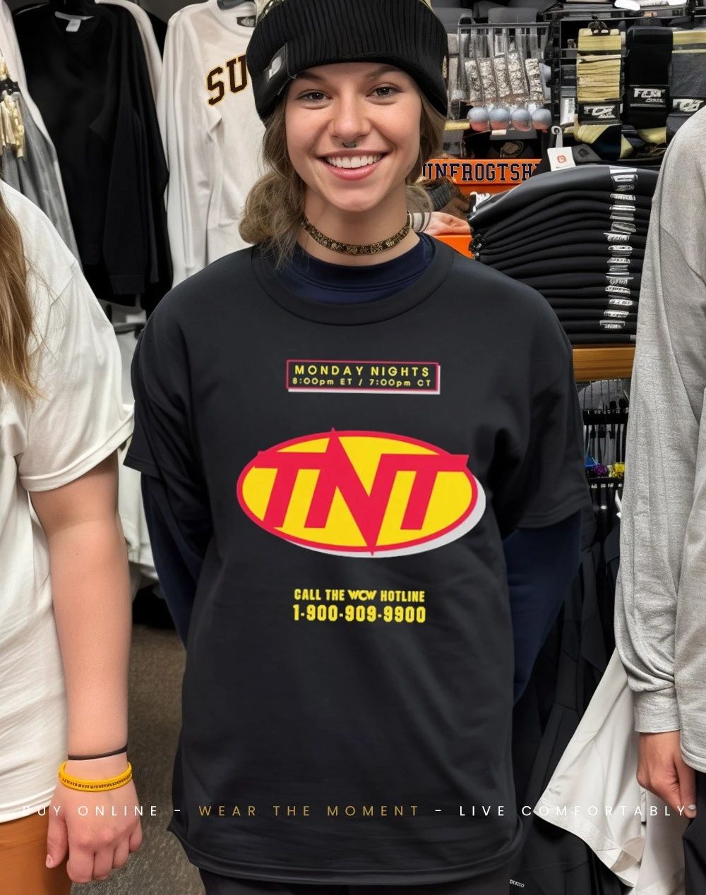 WCW Monday Nitro TNT call the WCW hot line shirt