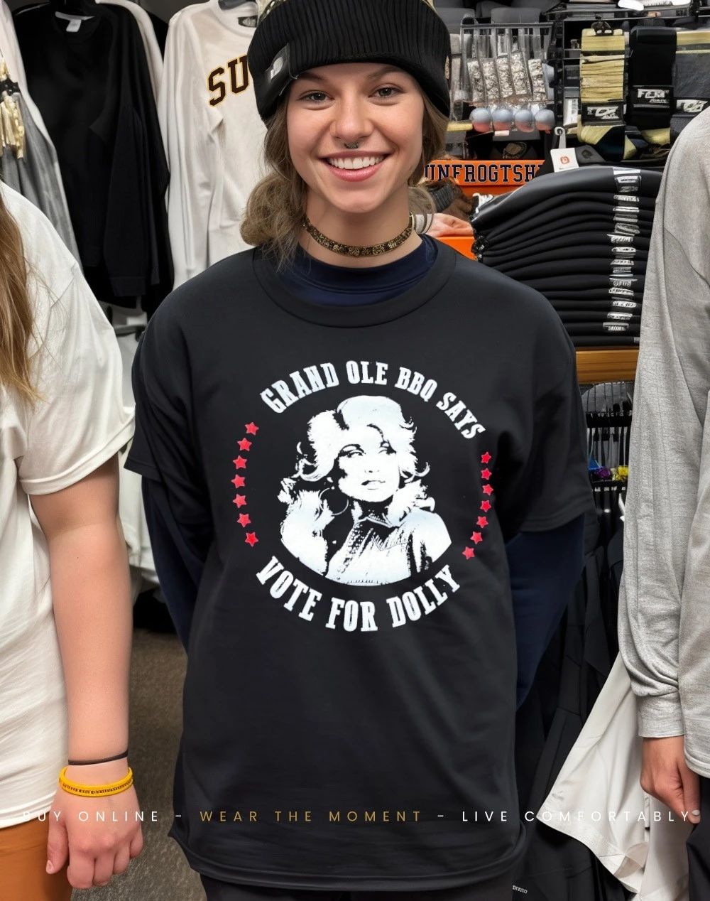 Grand ole BBQ says vote for Dolly shirt