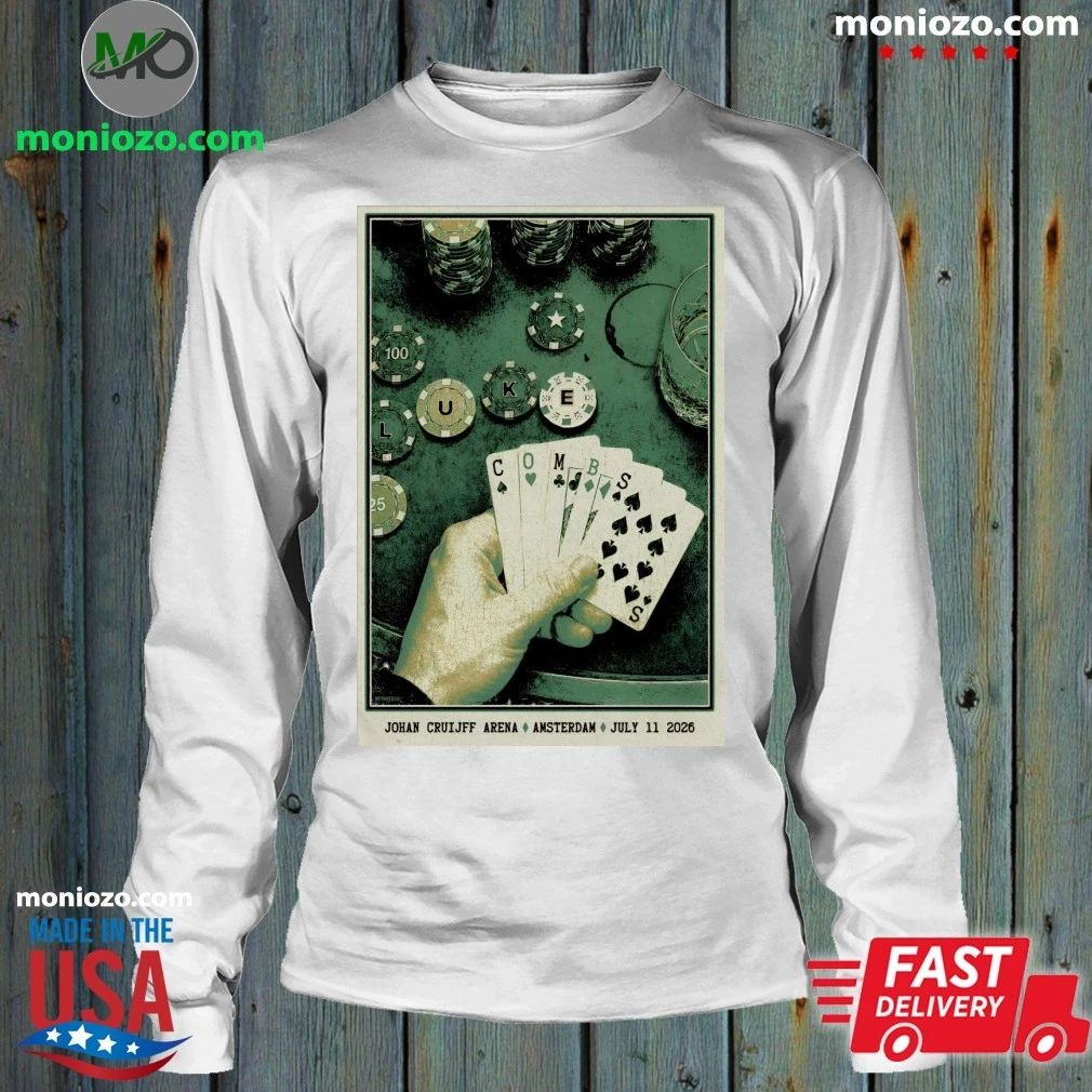 Luke Combs In Amsterdam NL On June 11 2026 Tour Poster Shirt