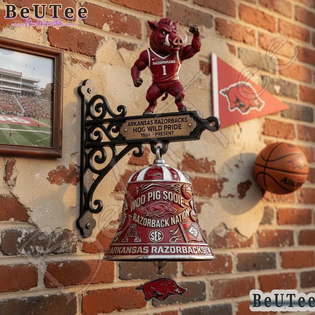 Arkansas Razorbacks Hog Wild Pride Premium 3D Wall Bell
