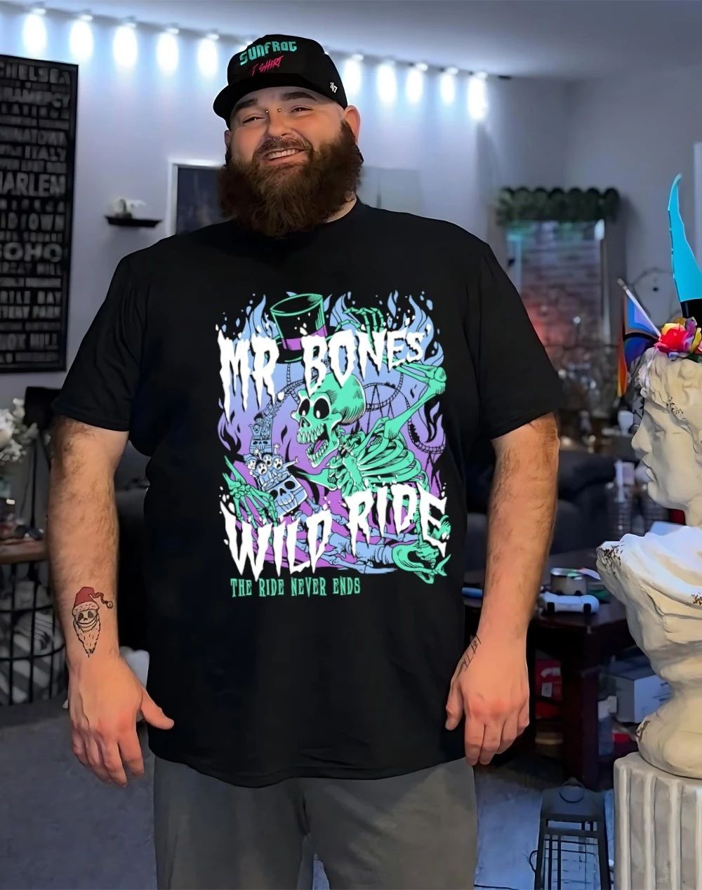 Mr. Bones’ Wild Ride the ride never ends shirt