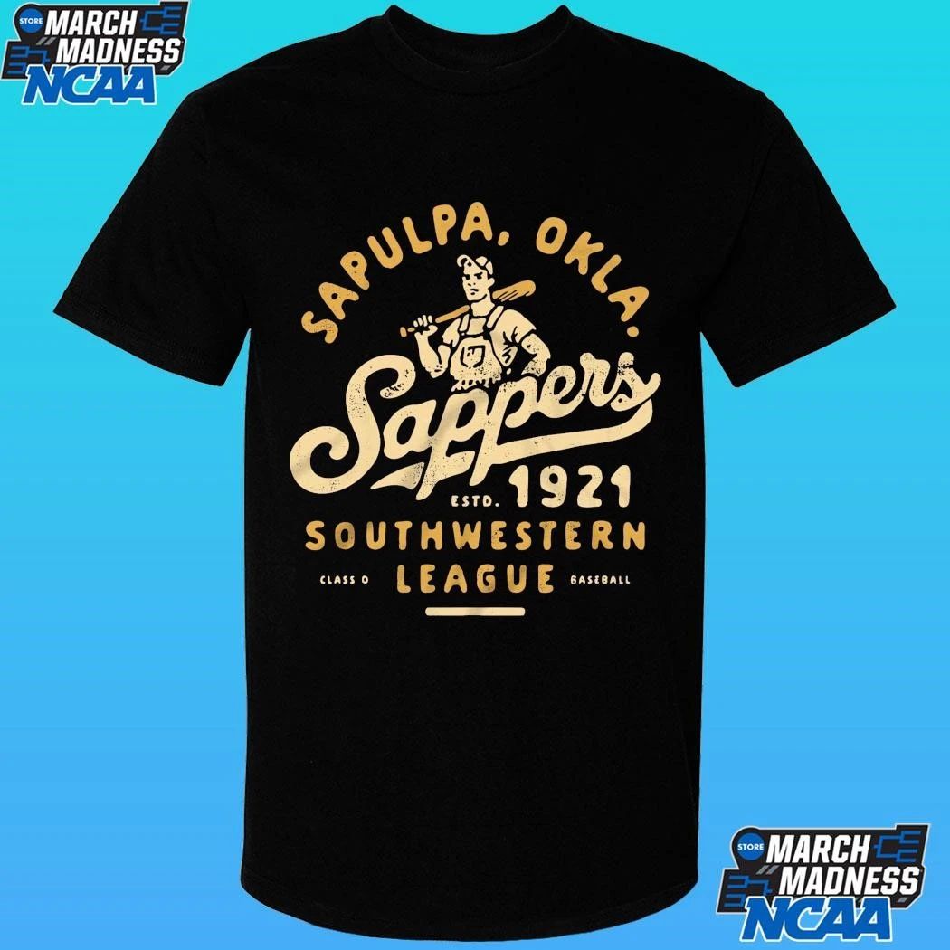 Sapulpa Sappers Oklahoma Southwestern League Baseball Estd 1921 Shirt