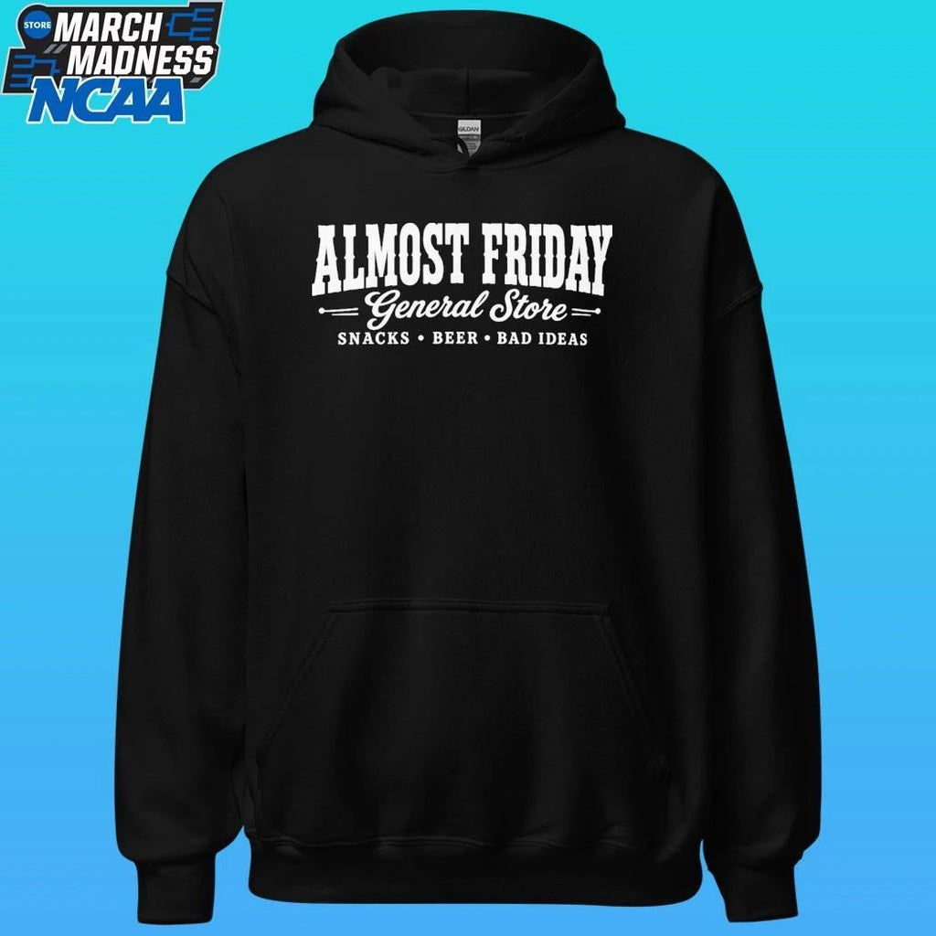 Almost Friday General Store Snacks Beer Bad Ideas Shirt