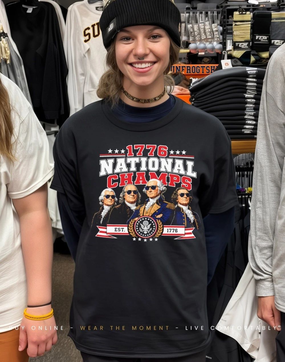 1776 National Champs USA Founding Fathers shirt