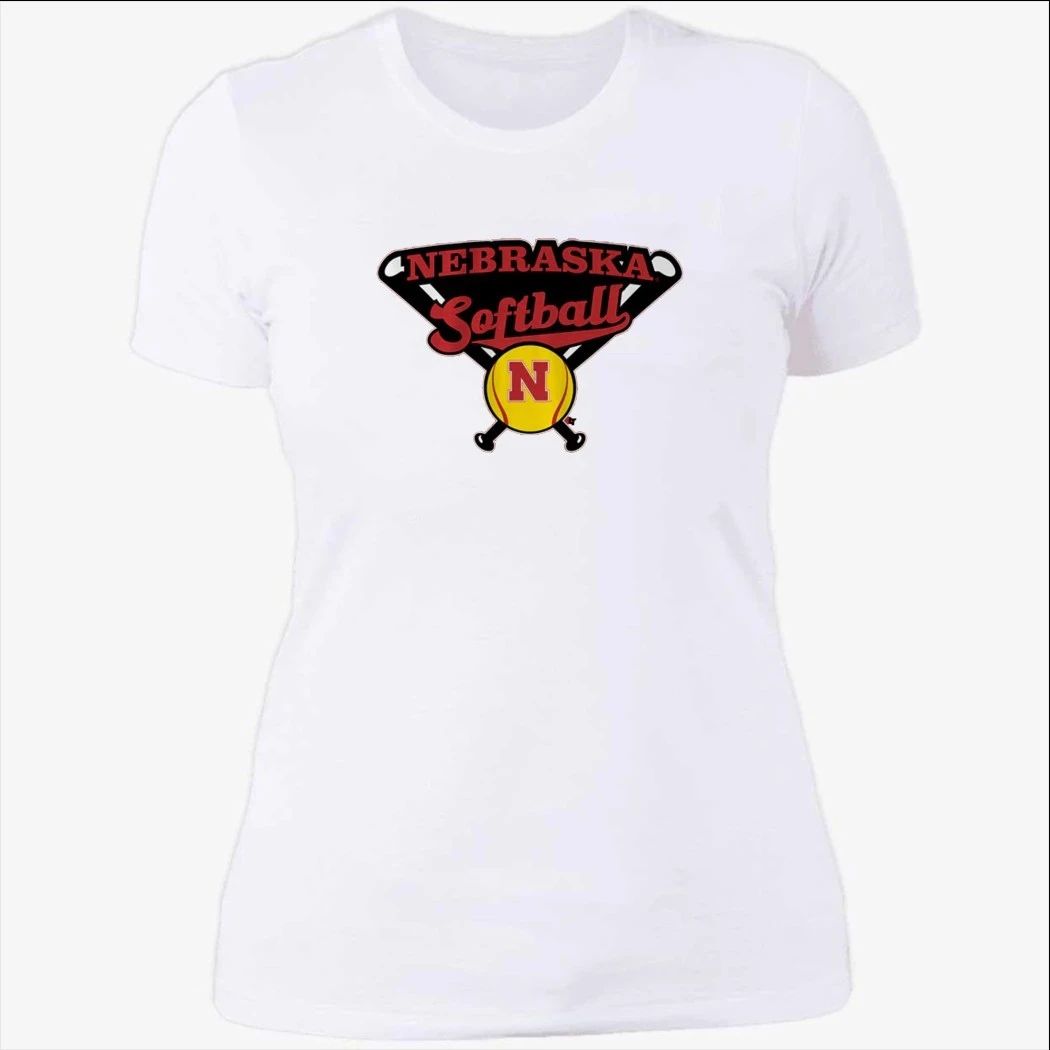 Nebraska Softball Crossed Bats Shirt