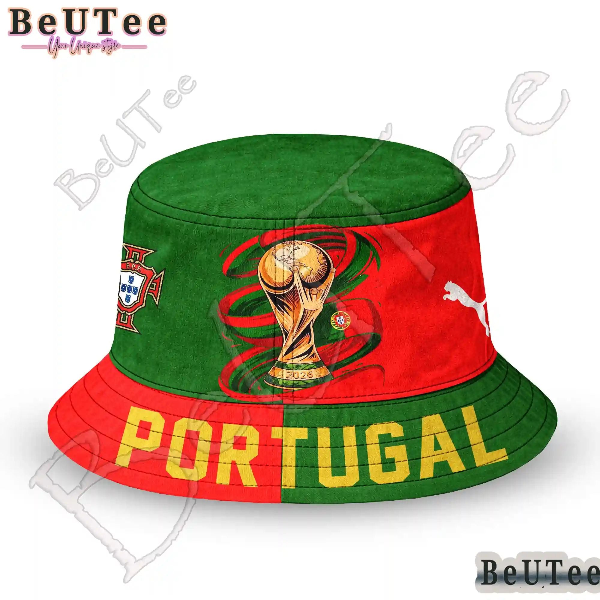 Portugal Premium World Cup 2026 Golden Trophy Bucket Hat