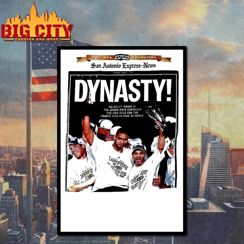 San Antonio Spurs 2007 NBA Finals Dynasty photo shirt