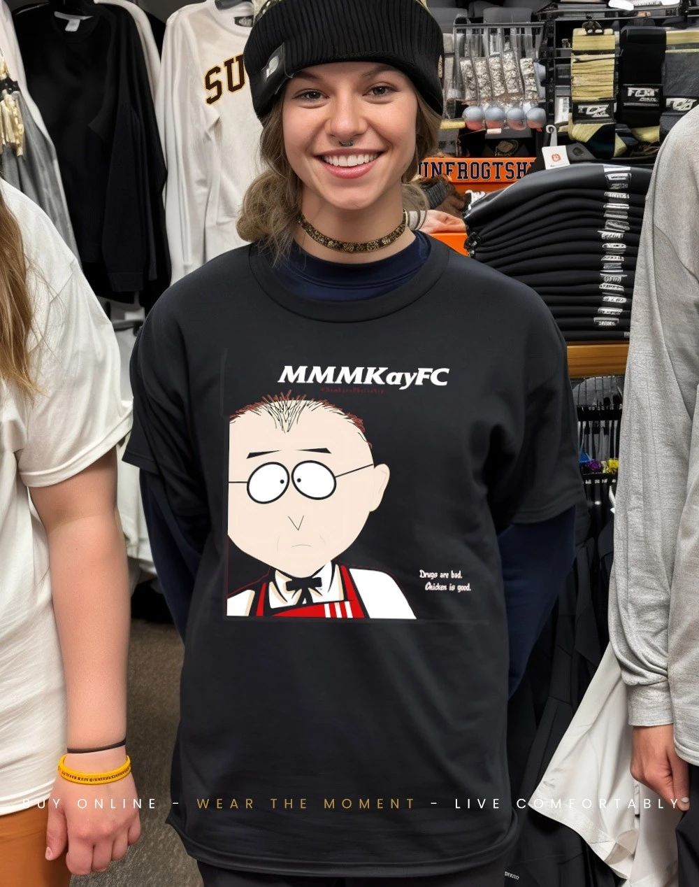 South Park KFC mmmkayFC drugs are bad chicken is good shirt