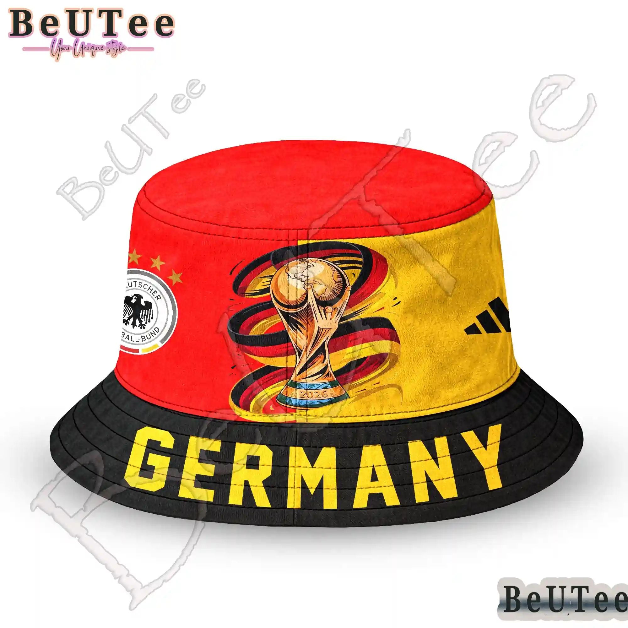 Germany Premium World Cup 2026 Golden Trophy Bucket Hat