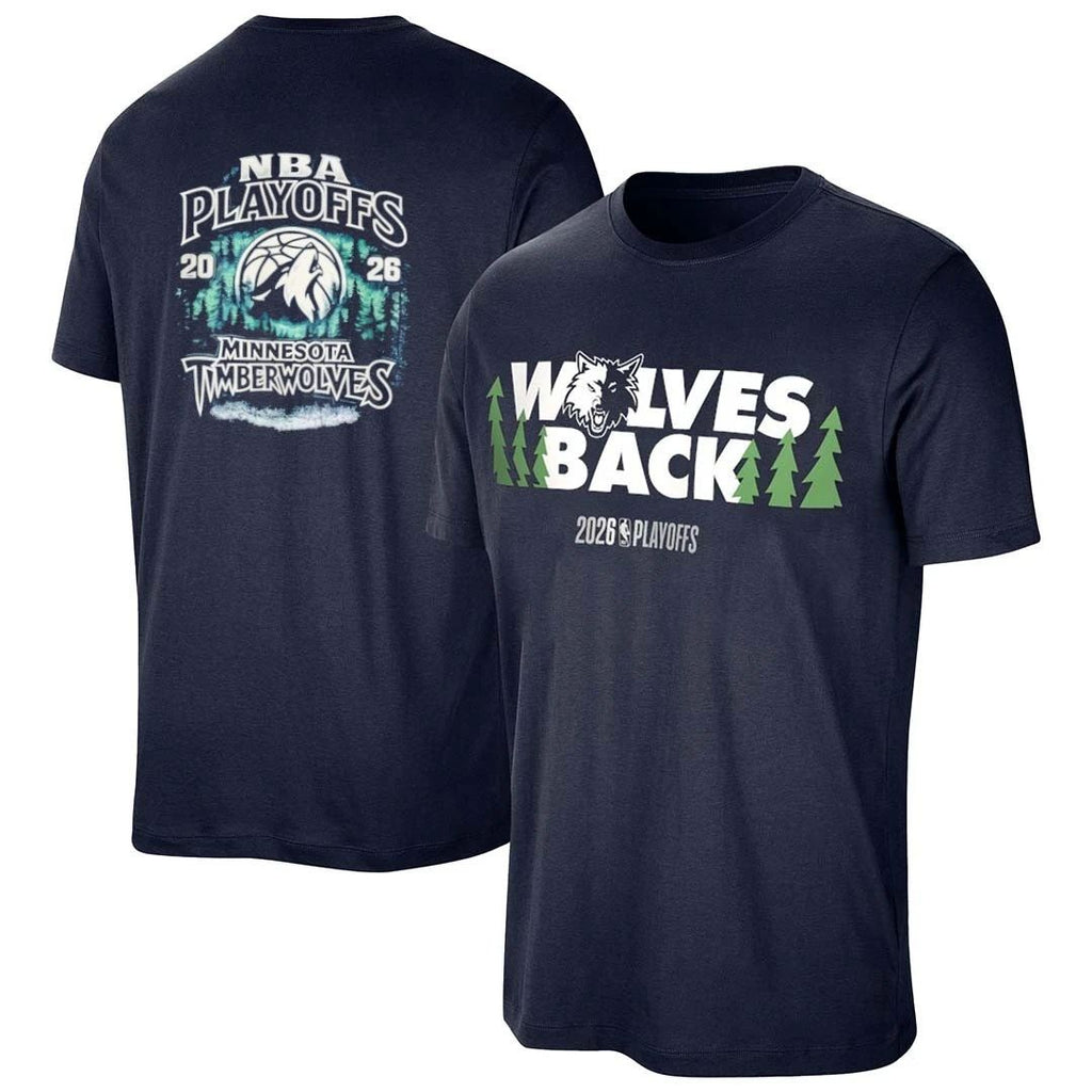 2026 NBA Playoffs Timberwolves front and back shirt