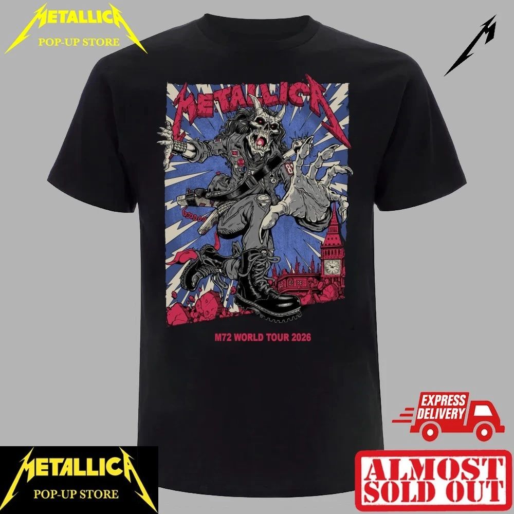 Authentic Metallica M72 London Stadium 2026 Concert T-Shirt – Limited Stock