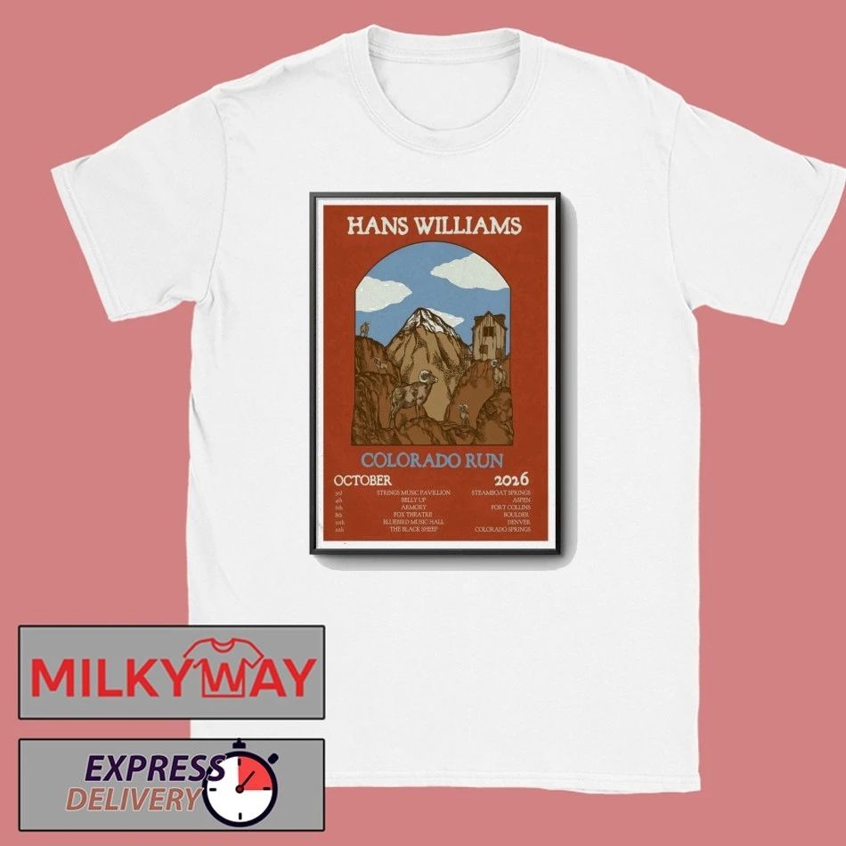 Poster Hans Williams Colorado Run Tour October 2026 shirt