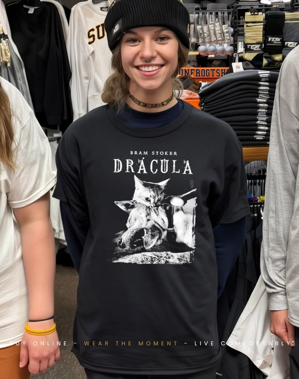 Bram Stoker Cat Dracula Vampire Kitten shirt