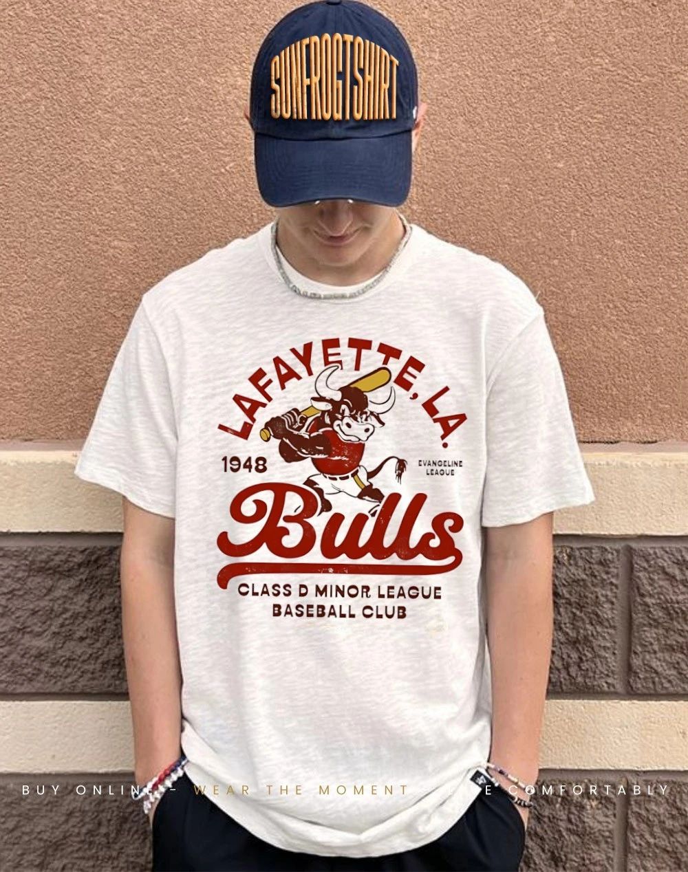 Lafayette Bulls est 1948 Class D Minor league baseball club shirt
