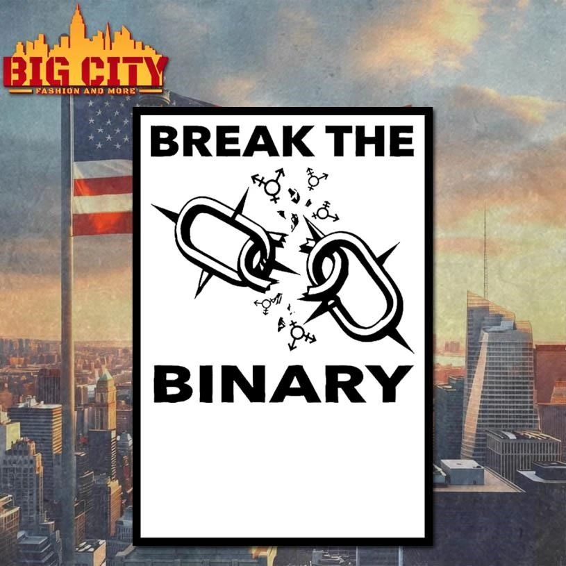 Break The Binary Nonbinary Gender Identity LGBT Pride shirt