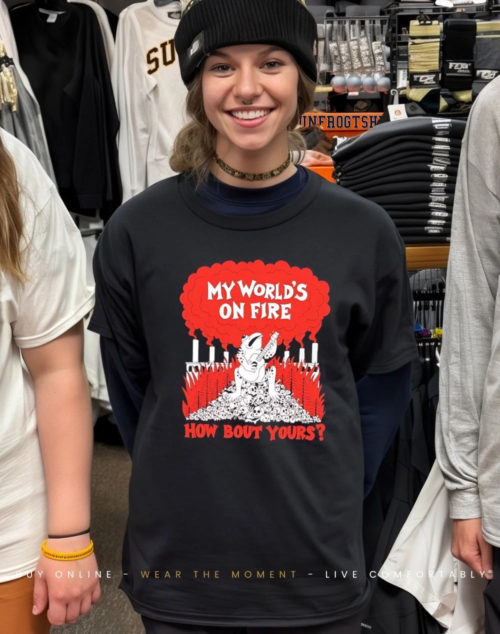 Frog my world’s on fire how bout yours shirt