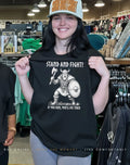 Viking stand and fight if you run you’ll die tired shirt