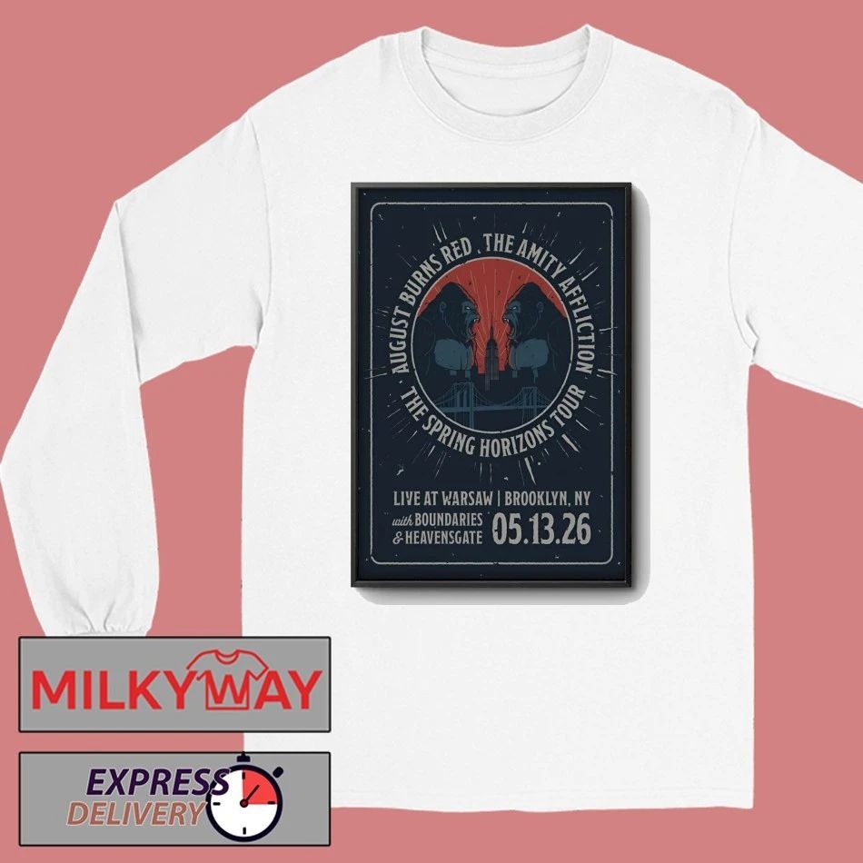 August Burns Red And The Amity Affliction In Brooklyn NY On May 13 2026 Tour Poster shirt