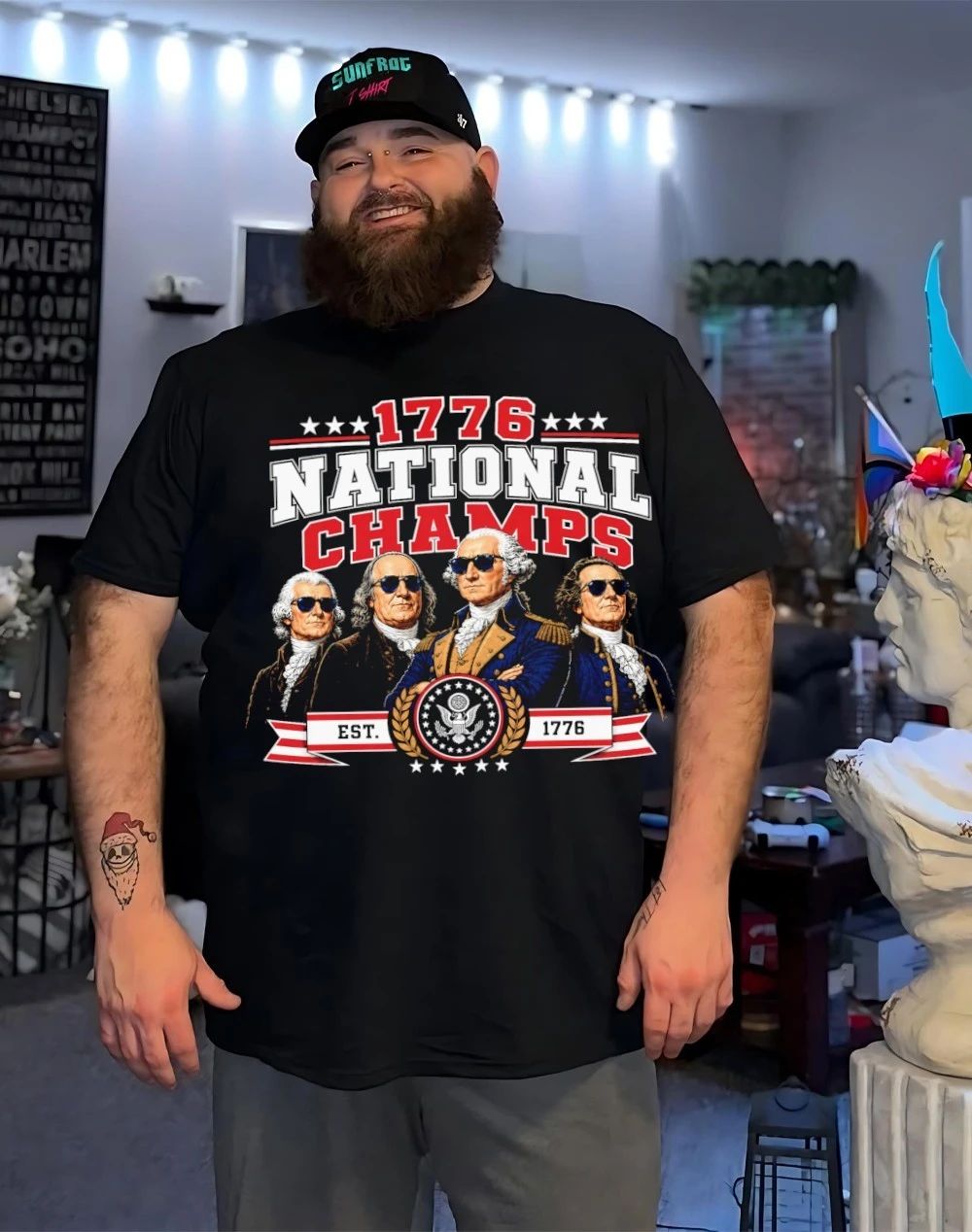 1776 National Champs USA Founding Fathers shirt
