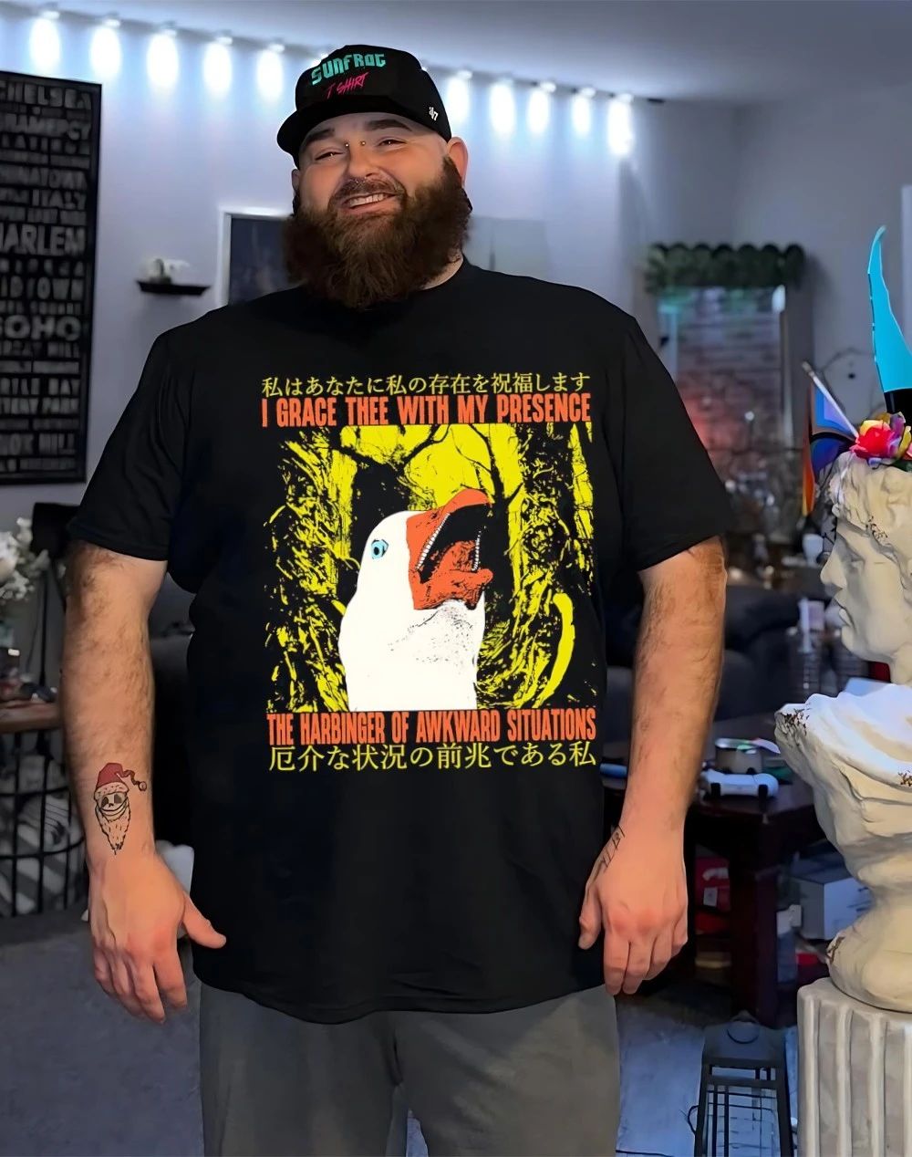 Goose I grace thee with my presence the harbinger of awkward situations shirt