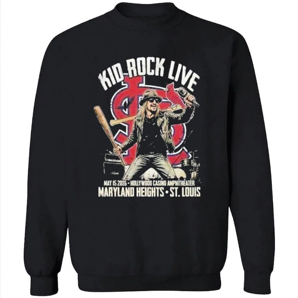 Kid Rock Concert May 15 2026 Hollywood Casino Amphitheater Maryland Heights x St Louis Cardinals MLB Vintage Bootleg Shirt