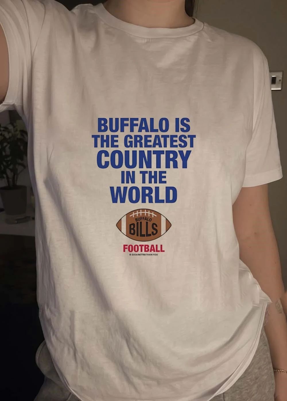 Buffalo is the greatest country in the world Bills football shirt