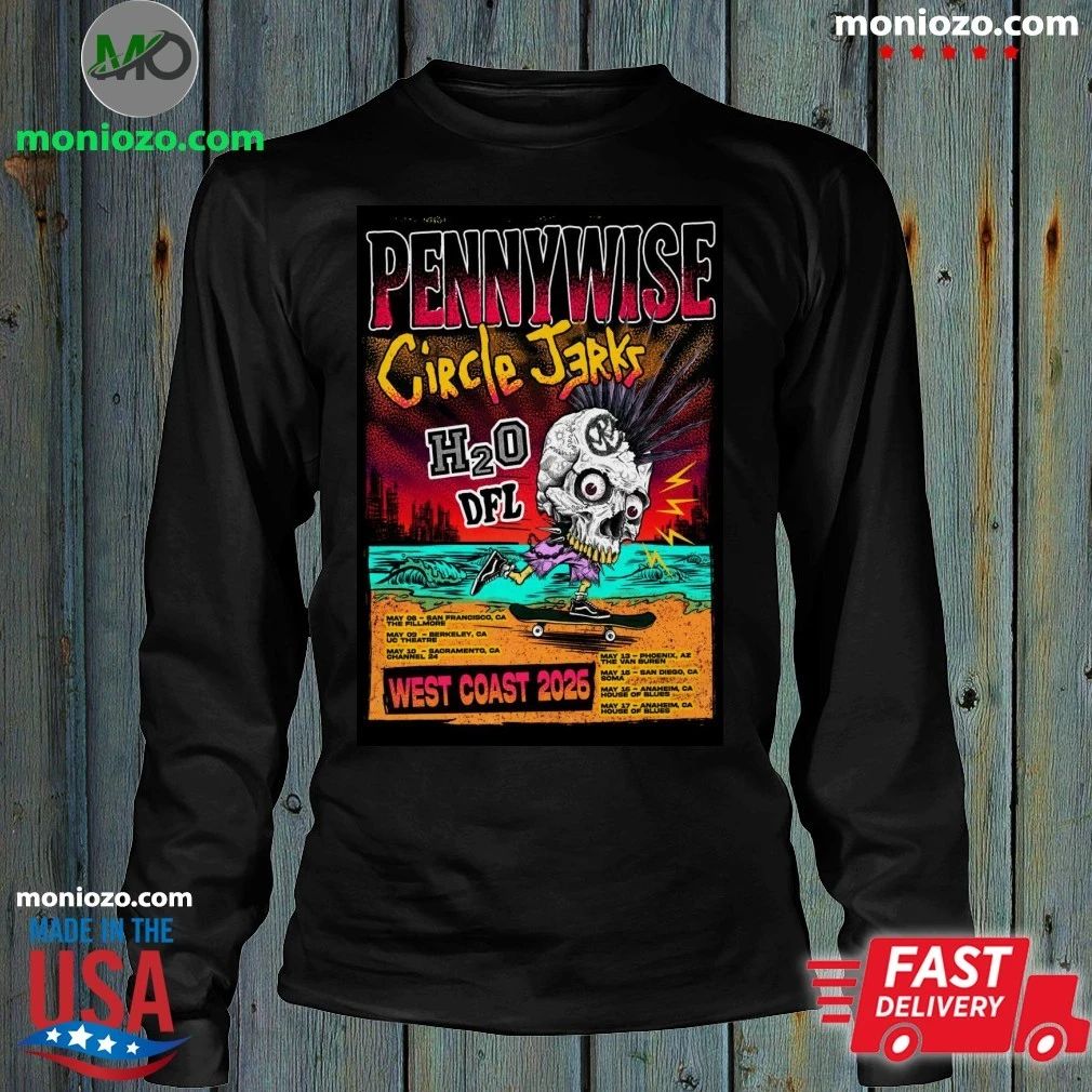 Original Circle Jerks With Pennywise West Coast 2026 Tour Poster Shirt