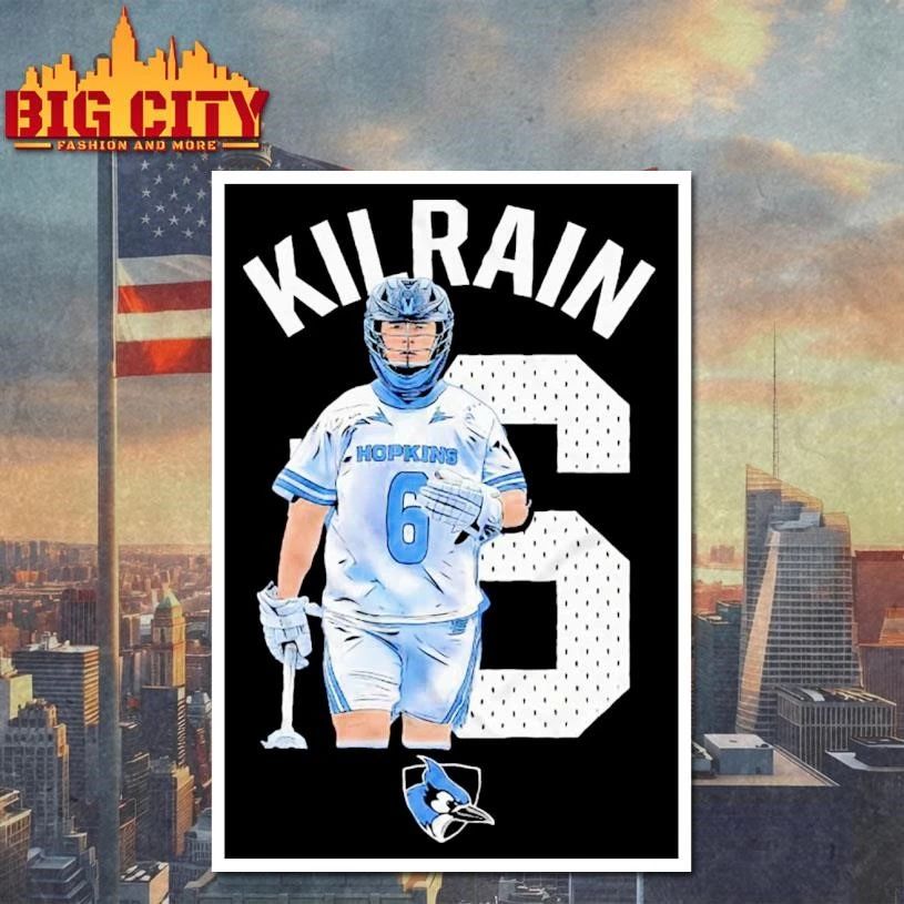 Kilrain 6 Johns Hopkins Lacrosse Player Caricature Shirt