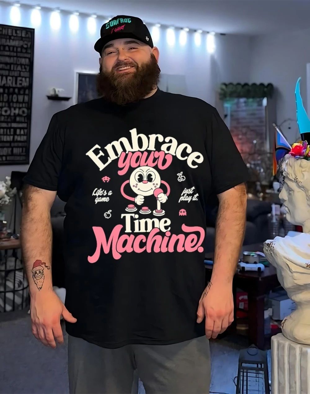 Embrace your time machine life’s a game just play it cartoon shirt