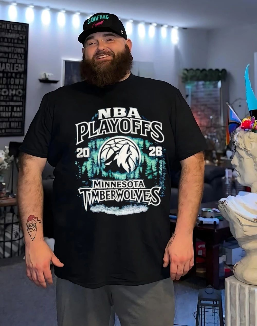 2026 NBA Playoffs Timberwolves front and back shirt