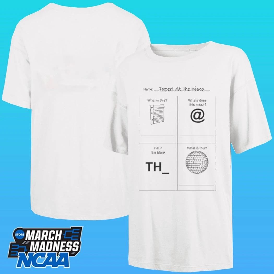 Papers At The Disco Worksheet Shirt