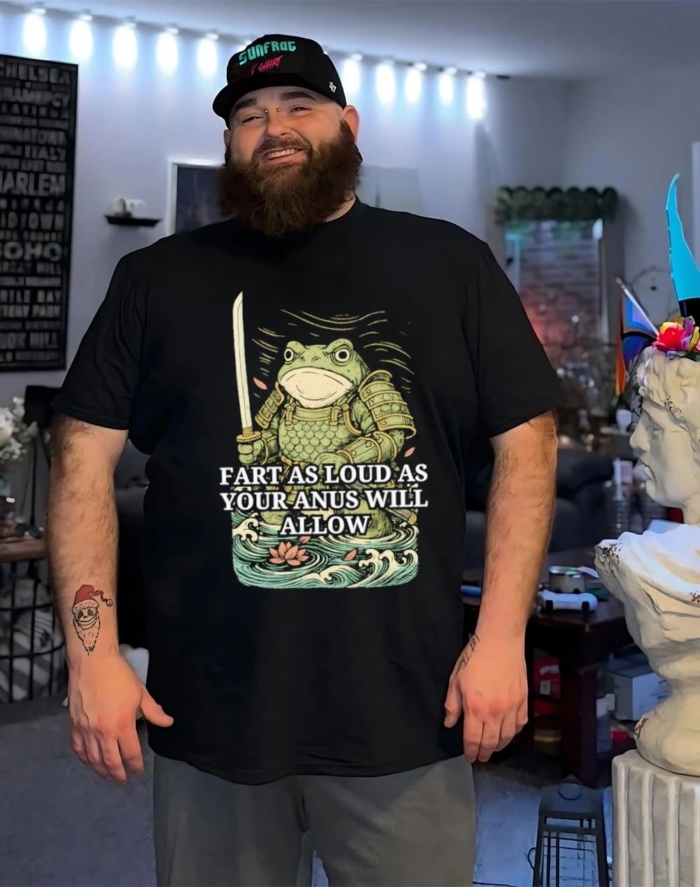 Samurai frog fart as loud as your anus will allow shirt