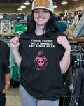 Pink Potion Skull those things with boobies are kinda mean shirt