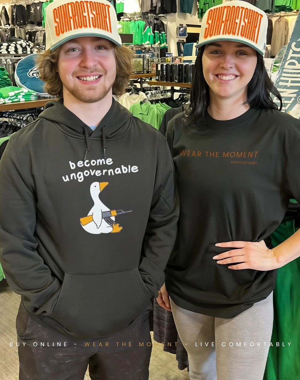 Silly goose holding AK47 become ungovernable shirt