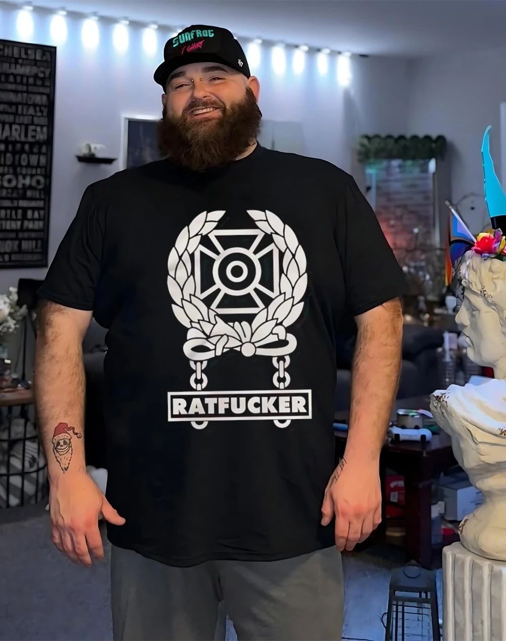 Expert ratfucker badge shirt