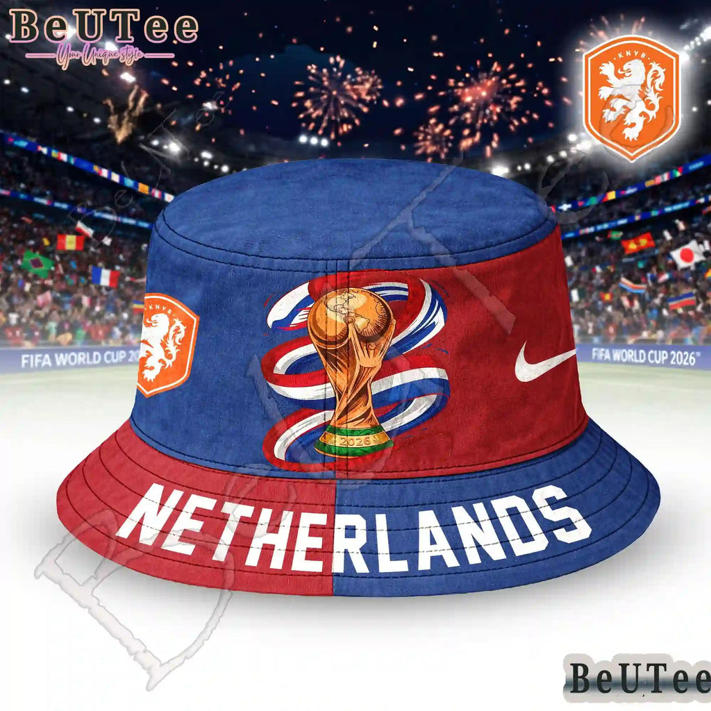Netherlands Premium World Cup 2026 Golden Trophy Bucket Hat