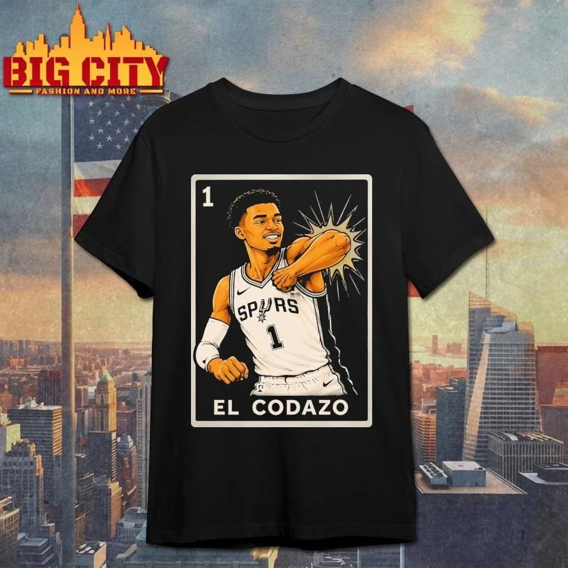 Victor Wembanyama San Antonio Spurs Vintage El Codazo Black Shirt