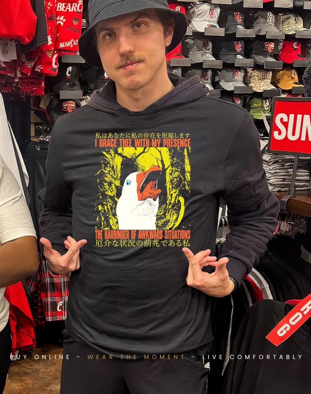 Goose I grace thee with my presence the harbinger of awkward situations shirt