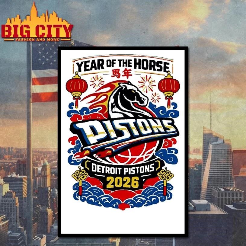 Year of the horse Pistons Detroit Pistons 2026 Shirt